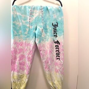 Juicy Couture pastel girls sweats tie dye size small